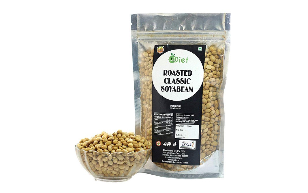 D4Diet Roasted Classic Soyabean    Shrink Pack  200 grams
